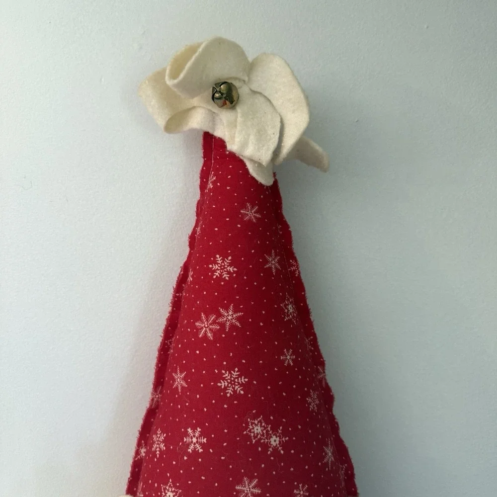 Santa Claus Plush Face Wall Hanging Handmade Pillow Vintage Christmas Retro VTG
